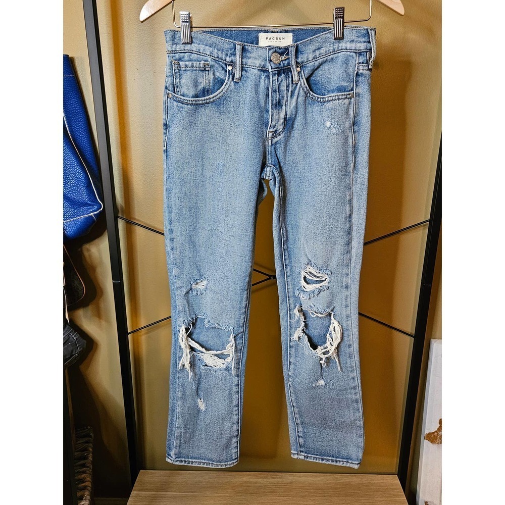 PacSun Women’s Distressed Cropped Boyfriend Jeans – Size 23